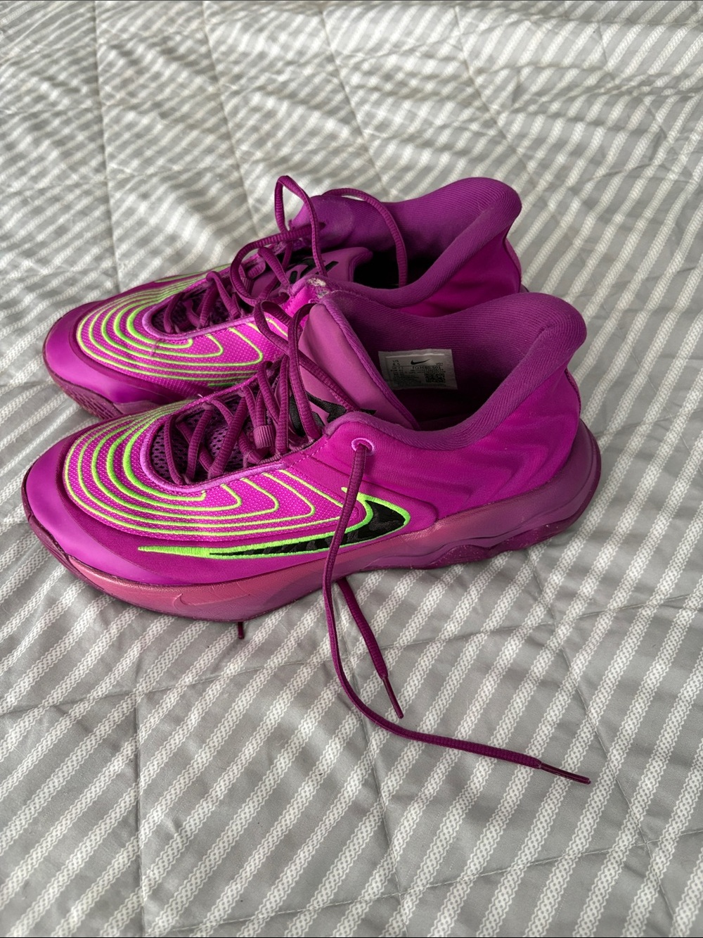 Nike men’s  Fuchsia Sneakers with Neon Green Accents